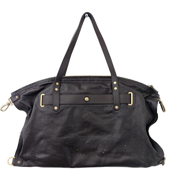 Jimmy Choo Leather Tote with Gold Hardware & Suede Lining - Picture 4 of 5